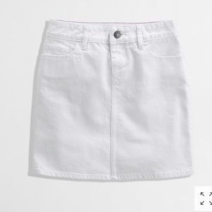 Jcrew white denim skirt